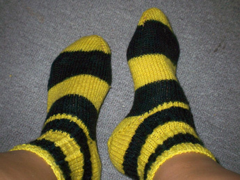 black & gold socks